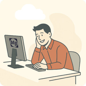 Happy Office Worker
